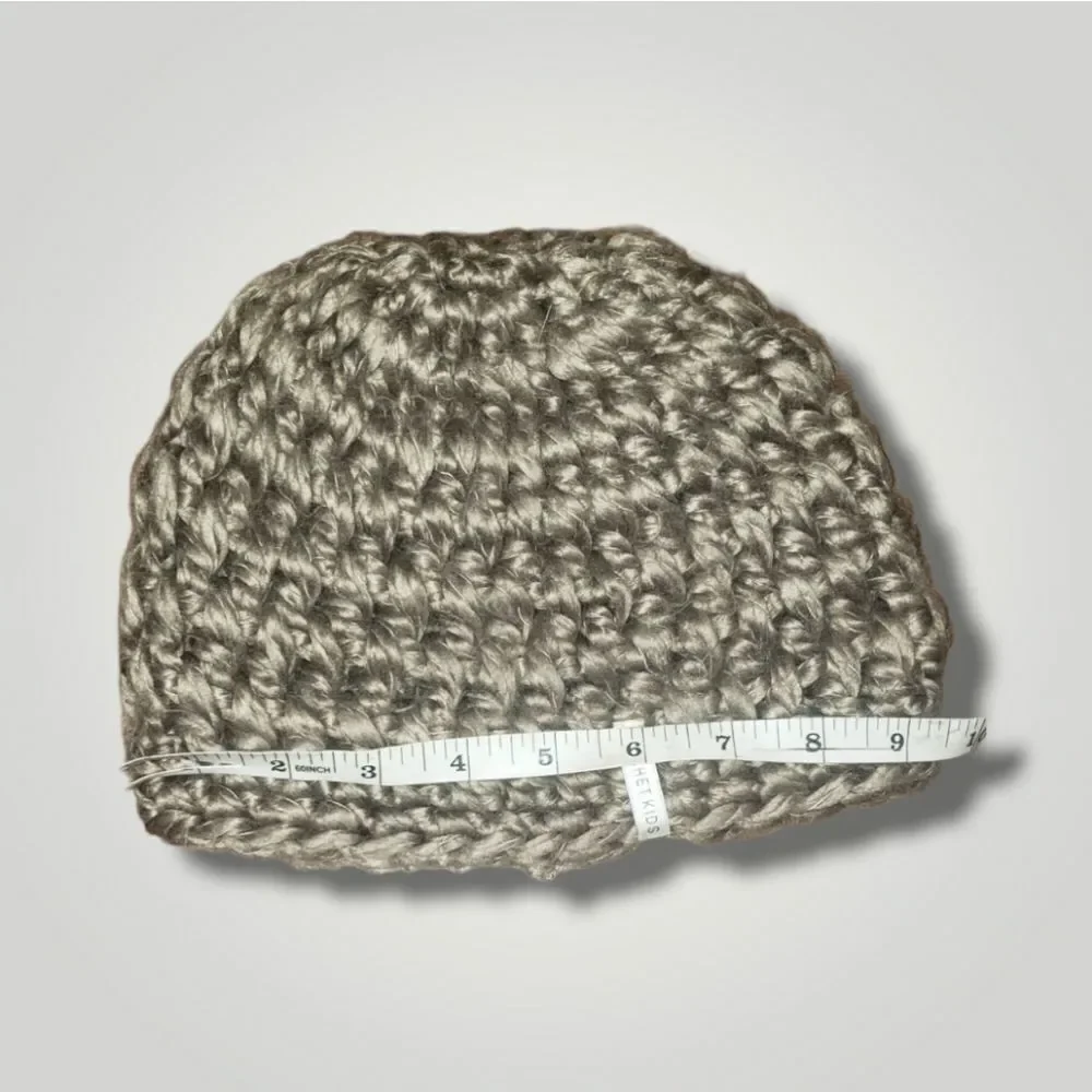 Handmade kids crochet thick yarn beanie winter hat - Picture 5 of 5